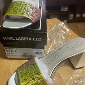 Karl Lagerfeld Pera Rhinestone Slide Sandal